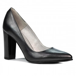 Zapatos elegantes de dama 1261 antracita nácar