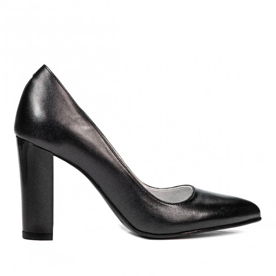 Zapatos elegantes de dama 1261 antracita nácar