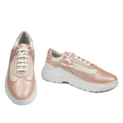 Zapatillas deportivas mujer 6015 polvo nácar combinado