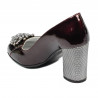 Zapatos elegantes de mujer 1272 charol burdeos