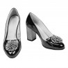 Zapatos elegantes para mujer 1272 charol negro