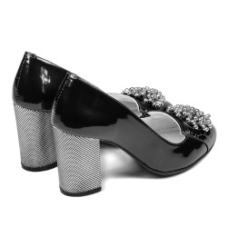 Zapatos elegantes para mujer 1272 charol negro