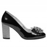 Zapatos elegantes para mujer 1272 charol negro