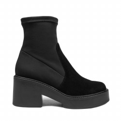 Botines mujer 3399 negro combinado