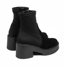 Botines mujer 3399 negro combinado