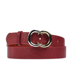 Cinturón mujer 12m cuero rojo