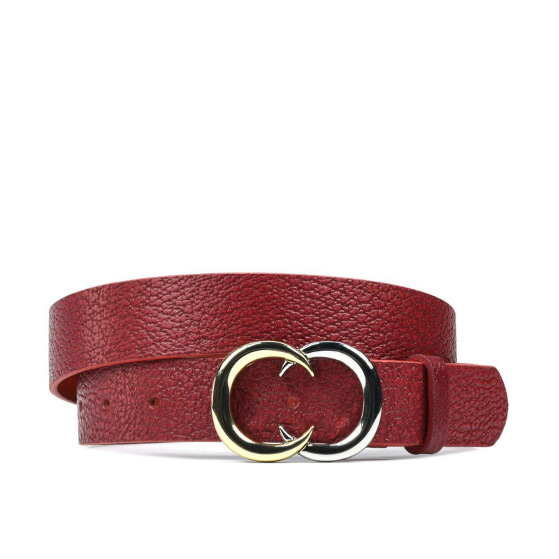 Cinturón mujer 12m cuero rojo