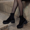Botines mujer 3399 negro combinado