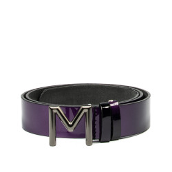 Cinturón mujer 17-2m charol morado+negro