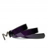 Cinturón mujer 17-2m charol morado+negro