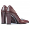 Zapatos elegantes de mujer 1261 pitón burdeos