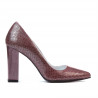 Zapatos elegantes de mujer 1261 pitón burdeos