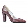 Zapatos elegantes de mujer 1261 pitón burdeos