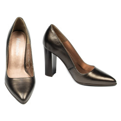 Zapatos elegantes mujer 1261 marrón nacarado