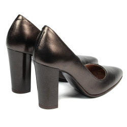 Zapatos elegantes mujer 1261 marrón nacarado