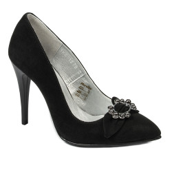 Zapatos elegantes de mujer 1279 negro antílope