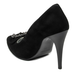 Zapatos elegantes de mujer 1279 negro antílope