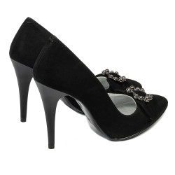 Zapatos elegantes de mujer 1279 negro antílope