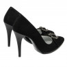 Zapatos elegantes de mujer 1279 negro antílope