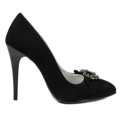 Zapatos elegantes de mujer 1279 negro antílope
