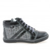 Botas para niños 3213 charol negro+gris