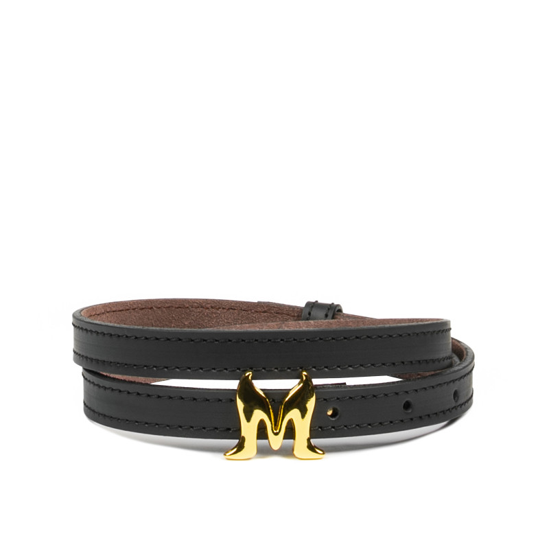 Cinturón mujer 42cm negro napa