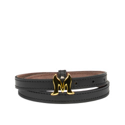 Cinturón mujer 42cm negro napa
