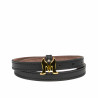 Cinturón mujer 42cm negro napa