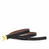Cinturón mujer 42cm negro napa