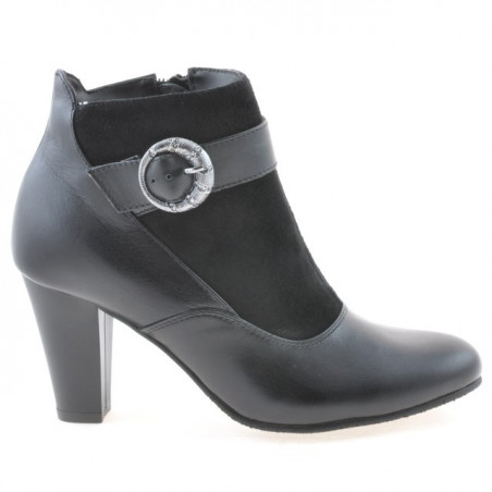 Botines de mujer 1123 negro combinado