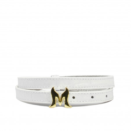 Cinturón mujer 42mc croco blanco