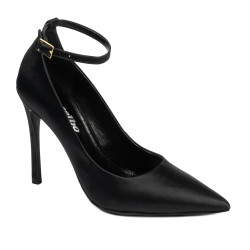 Zapatos elegantes para mujer 1311 satén negro