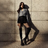 Botas mujer 3405 bufo negro combinado lifestyle