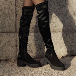 Botas mujer 3405 bufo negro combinado lifestyle
