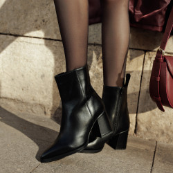 Botines de tacón para mujer 1401 negro lifestyle