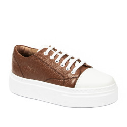 Zapatillas deportivas mujer 6083 marrón combinado