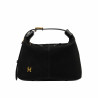 Bolso de mano para mujer 037g gamuza negra