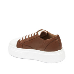 Zapatillas deportivas mujer 6083 marrón combinado