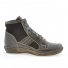 Botines mujer 3227 café combinado