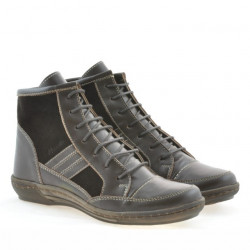 Botines mujer 3227 café combinado