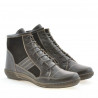 Botines mujer 3227 café combinado