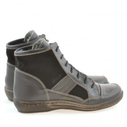 Botines mujer 3227 café combinado