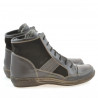 Botines mujer 3227 café combinado