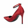 Zapatos elegantes de mujer 1311 satén rojo