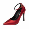 Zapatos elegantes de mujer 1311 satén rojo