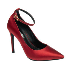 Zapatos elegantes de mujer 1311 satén rojo