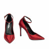 Zapatos elegantes de mujer 1311 satén rojo