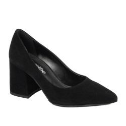 Zapatos elegantes de mujer 1315 negro terciopelo