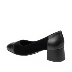 Zapatos elegantes de mujer 1332 negro ante combinado