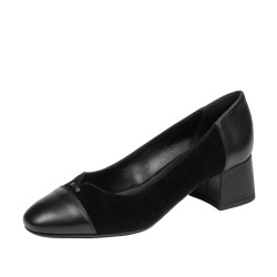 Zapatos elegantes de mujer 1332 negro ante combinado